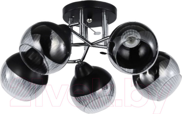 Изображение товара Люстра Aitin-Pro НПБ 02-5x60-101 / 8037/5 (черный/хром)
