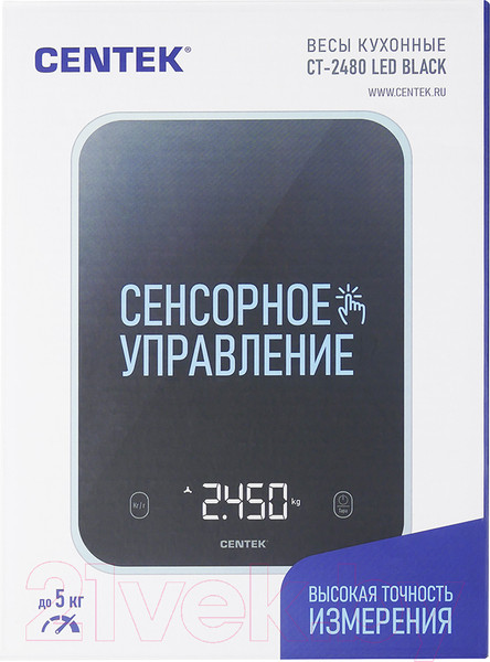 Изображение товара Кухонные весы Centek CT-2480 (черный)