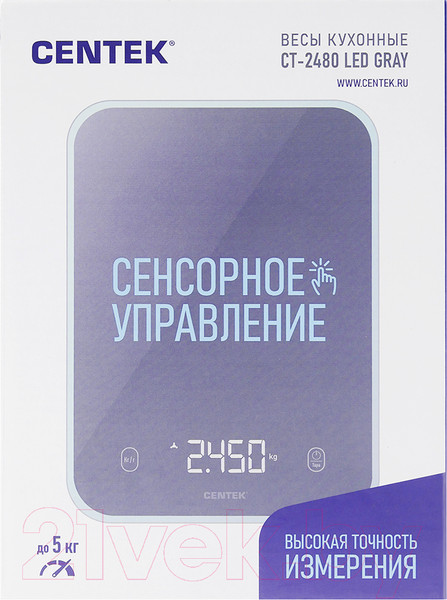 Изображение товара Кухонные весы Centek CT-2480 (серый)