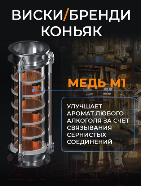Изображение товара Дистиллятор бытовой Domspirt 2 Царга, 12 нержавеющих тарелок