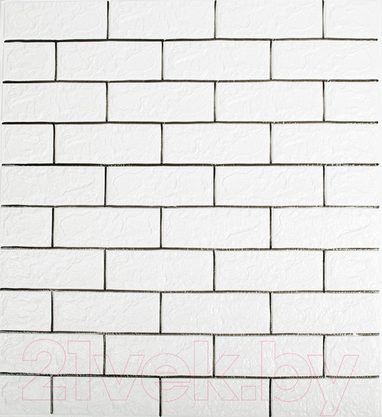 Изображение товара Панель ПВХ Самоклейкин Самоклеющаяся Белая с черной полоской LKD-02-04-02WB (70x77x5мм)