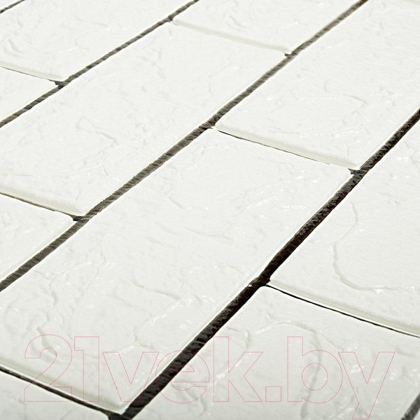 Изображение товара Панель ПВХ Самоклейкин Самоклеющаяся Белая с черной полоской LKD-02-04-02WB (70x77x5мм)