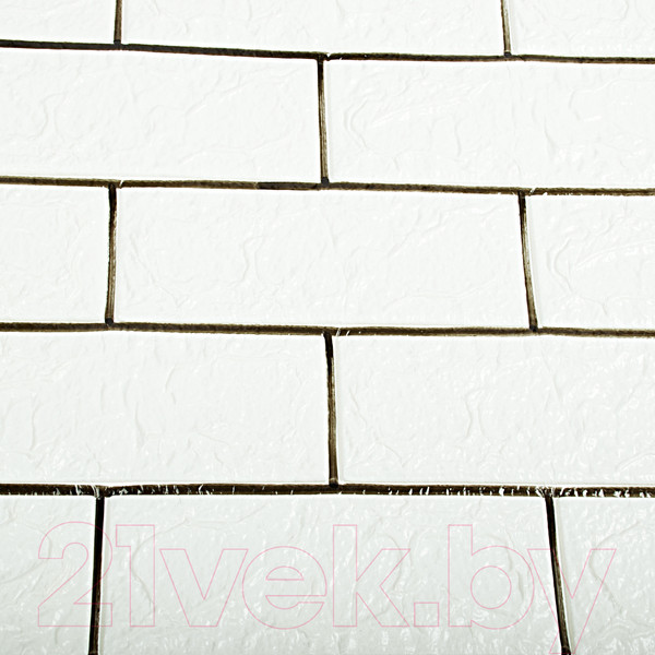 Изображение товара Панель ПВХ Самоклейкин Самоклеющаяся Белая с черной полоской LKD-02-04-02WB (70x77x5мм)