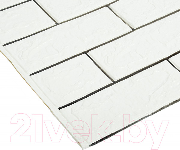 Изображение товара Панель ПВХ Самоклейкин Самоклеющаяся Белая с черной полоской LKD-02-04-02WB (70x77x5мм)