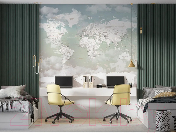Изображение товара Фотообои листовые Citydecor Детская Карта мира 358 (200x140см)