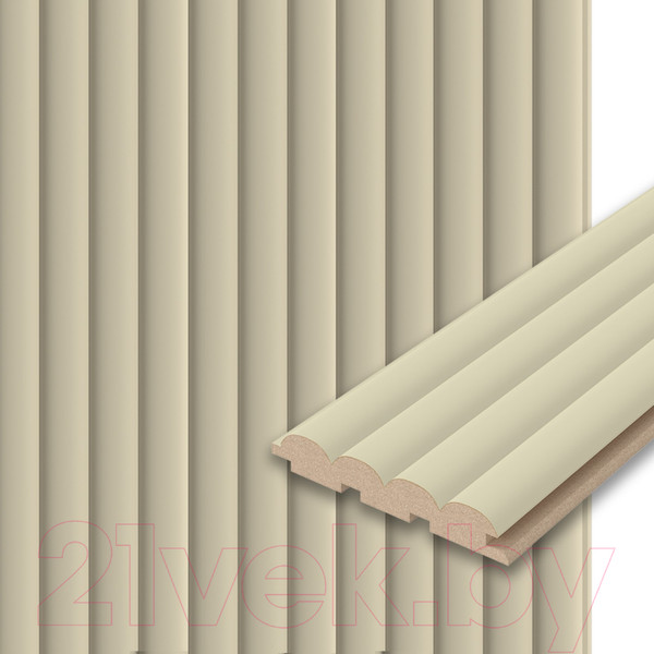 Изображение товара Реечная панель STELLA Wave De Luxe Palomino МДФ (2700x119x16мм)