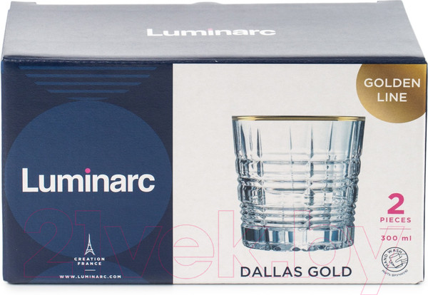 Изображение товара Набор стаканов Luminarc Даллас Голд O0430 (2шт)