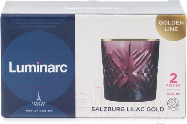 Изображение товара Набор стаканов Luminarc Зальцбург Лилак Голд O0432 (2шт)