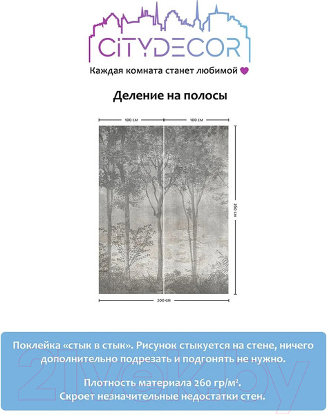 Изображение товара Фотообои листовые Citydecor Dark Side 34 (200x260см)