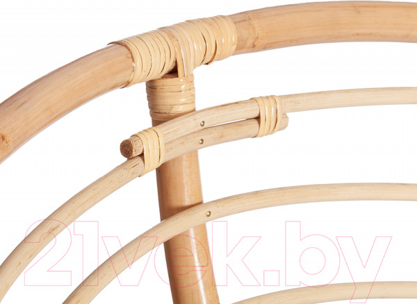 Изображение товара Кресло садовое Tetchair Papasan Eco P115-1/SP STD c подушкой, ремешками (натуральный/ткань оранжевый)