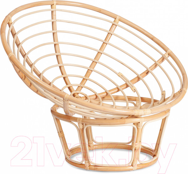Изображение товара Кресло садовое Tetchair Papasan Eco P115-1/SP STD c подушкой, ремешками (натуральный/ткань оранжевый)
