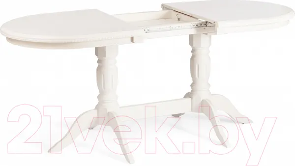 Изображение товара Обеденный стол Tetchair Coppola 140+40x80x77 (бук/Ivory White)