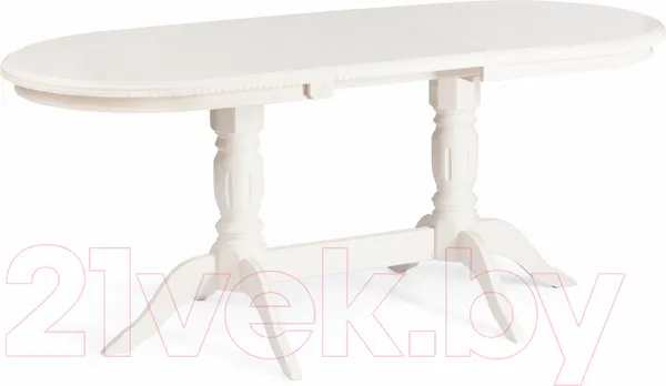 Изображение товара Обеденный стол Tetchair Coppola 140+40x80x77 (бук/Ivory White)