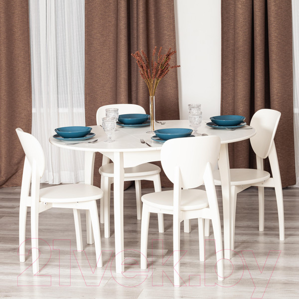 Изображение товара Стул Tetchair Diamante жесткое сиденье (бук/Ivory White)