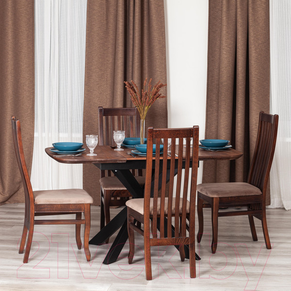 Изображение товара Стул Tetchair Dolce 40x46x100 (бук/Tobacco/велюр/Tenerife Mocca)