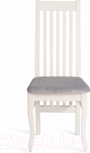 Изображение товара Стул Tetchair Dolce 40x46x100 (бук/Ivory White/велюр/Tenerife Ultimate Grey)