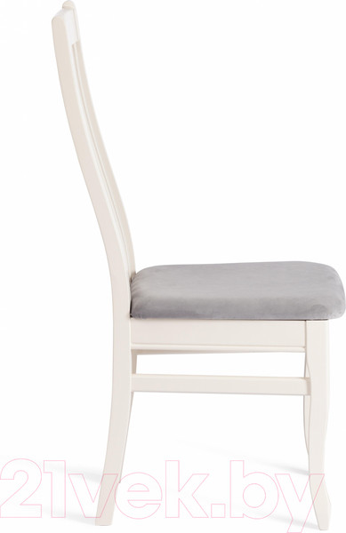 Изображение товара Стул Tetchair Dolce 40x46x100 (бук/Ivory White/велюр/Tenerife Ultimate Grey)