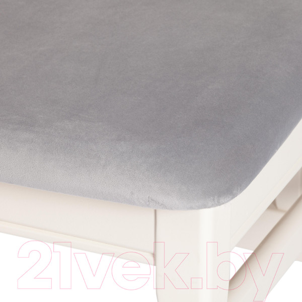 Изображение товара Стул Tetchair Dolce 40x46x100 (бук/Ivory White/велюр/Tenerife Ultimate Grey)