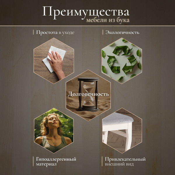 Изображение товара Стул Tetchair Dolce 40x46x100 (бук/Ivory White/велюр/Tenerife Ultimate Grey)