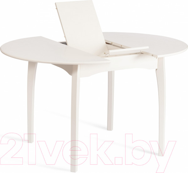 Изображение товара Обеденный стол Tetchair Diamante 100x100+30x75 круглый (бук/Ivory White)