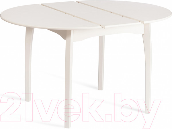 Изображение товара Обеденный стол Tetchair Diamante 100x100+30x75 круглый (бук/Ivory White)