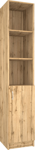 Изображение товара Стеллаж МДК СЛУ3 узкий закрытый 390x386x2000 (дуб вотан)