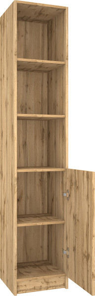 Изображение товара Стеллаж МДК СЛУ3 узкий закрытый 390x386x2000 (дуб вотан)