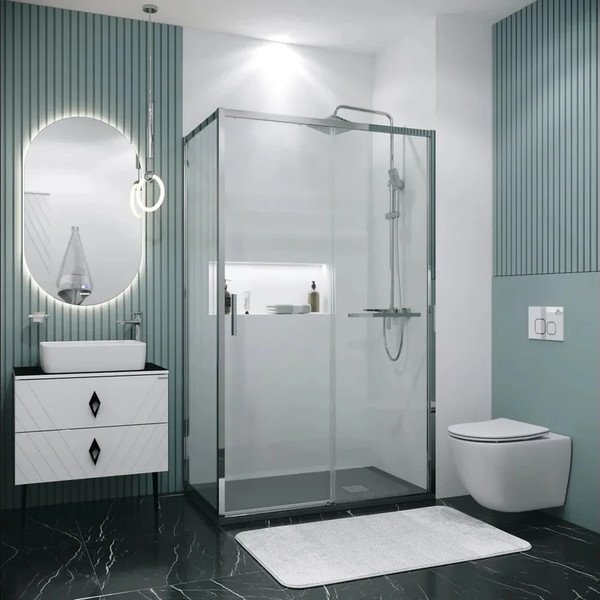 Изображение товара Душевая стенка Grossman Style 80x195 / 200.K33.05.80.10.00 (хром, стекло прозрачное)