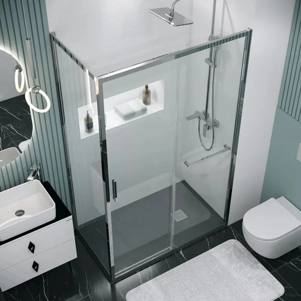 Изображение товара Душевая стенка Grossman Style 80x195 / 200.K33.05.80.10.00 (хром, стекло прозрачное)