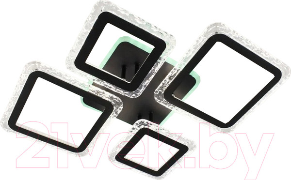 Изображение товара Люстра Estares Oval Ice RGB 75W 5S-APP-725х500х93-BLACK/CLEAR-220-IP20