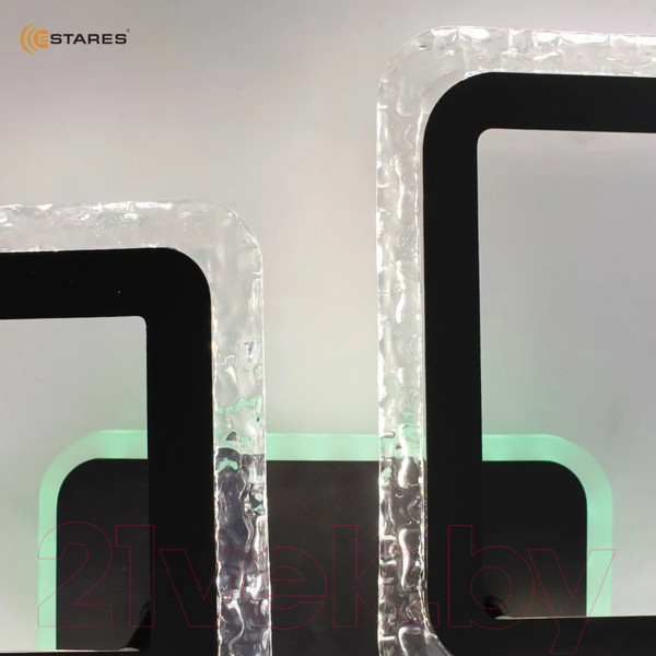 Изображение товара Люстра Estares Oval Ice RGB 75W 5S-APP-725х500х93-BLACK/CLEAR-220-IP20