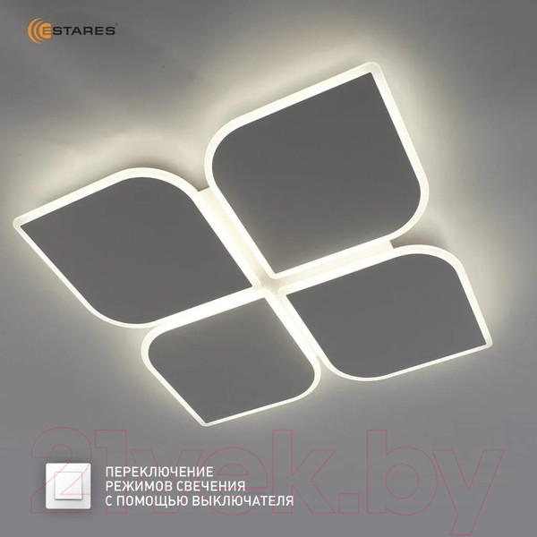 Изображение товара Люстра Estares Aero 70W 4F-ON/OFF-455x455x57-WHITE/WHITE-220-IP20