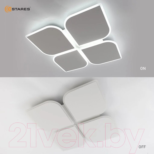 Изображение товара Люстра Estares Aero 70W 4F-ON/OFF-455x455x57-WHITE/WHITE-220-IP20