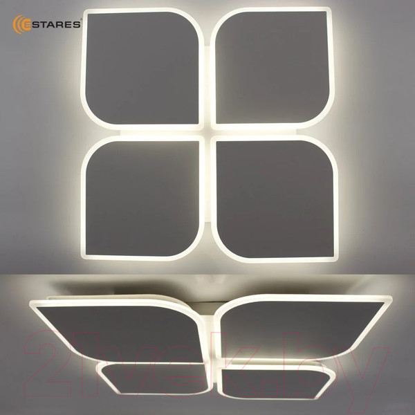 Изображение товара Люстра Estares Aero 70W 4F-ON/OFF-455x455x57-WHITE/WHITE-220-IP20