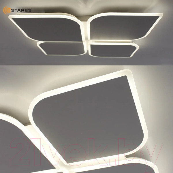 Изображение товара Люстра Estares Aero 70W 4F-ON/OFF-455x455x57-WHITE/WHITE-220-IP20