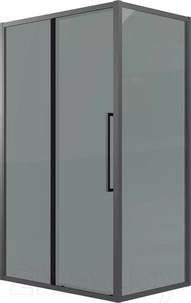 Изображение товара Душевая стенка Grossman Cosmo 80x195 / 200.K33.02.80.21.10 (черный матовый/стекло тонированное)