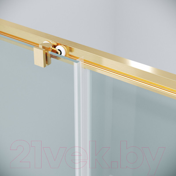 Изображение товара Душевая дверь Grossman Cosmo 100x195 / 100.K33.02.100.32.00 (золото сатин,стекло прозрачное)