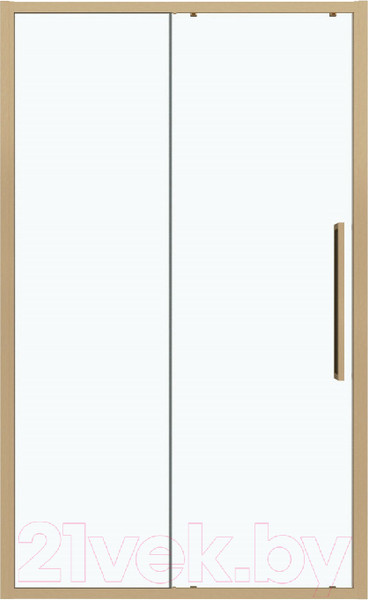 Изображение товара Душевая дверь Grossman Cosmo 100x195 / 100.K33.02.100.32.00 (золото сатин,стекло прозрачное)