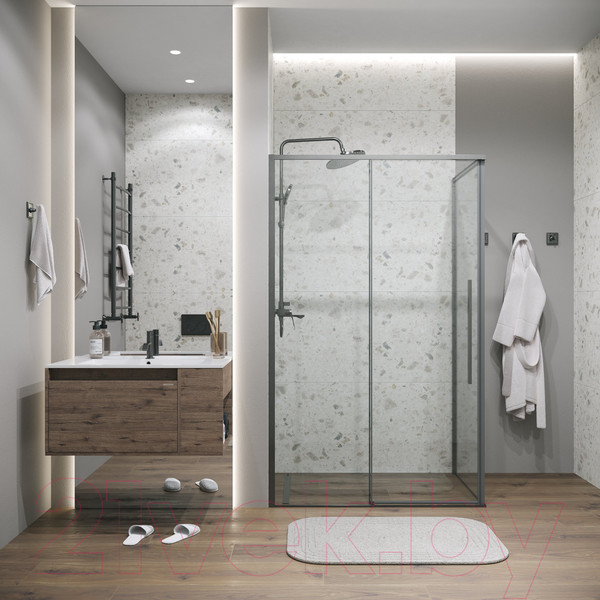 Изображение товара Душевая стенка Grossman Galaxy 90x195 / 200.K33.01.90.42.00 (графит сатин/стекло прозрачное)