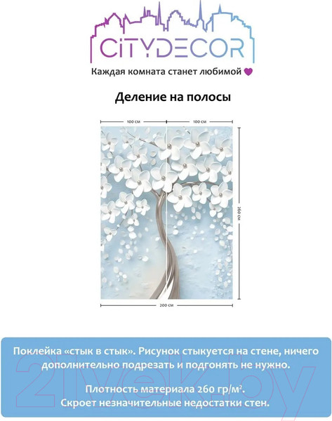 Изображение товара Фотообои листовые Citydecor Абстракция 20 (200x260см)