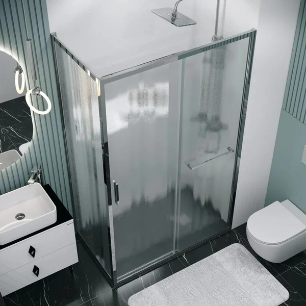 Изображение товара Душевая стенка Grossman Style 80x195 / 200.K33.05.80.10.02 (хром, стекло шиншилла)