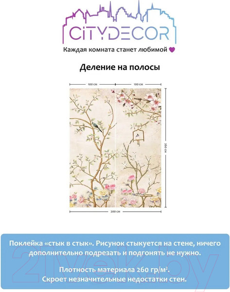Изображение товара Фотообои листовые Citydecor Абстракция 60 (200x260см)