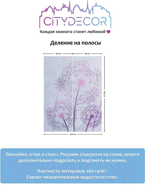 Изображение товара Фотообои листовые Citydecor Невесомость 12 (200x260см)