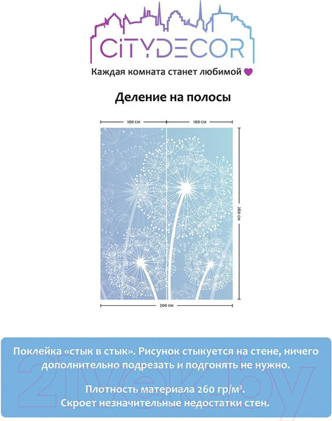 Изображение товара Фотообои листовые Citydecor Невесомость 2 (200x260см)