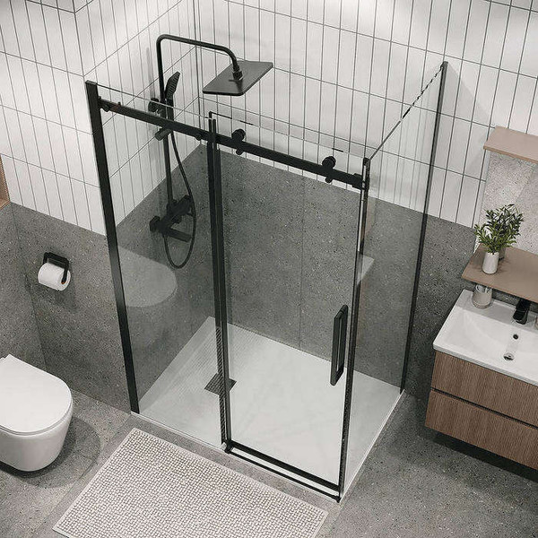 Изображение товара Душевой уголок Grossman Classic 100x90x195 / 120.K33.04.1090.21.00 (черный матовый/стекло прозрачное)