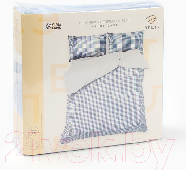 Изображение товара Комплект постельного белья Этель Blue cage Евро / 10326525