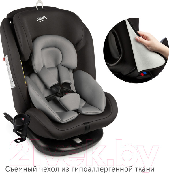 Изображение товара Автокресло Siger Престиж Isofix Lux / KRES3942 (графит)