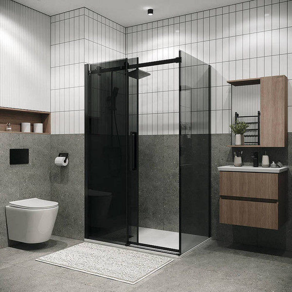 Изображение товара Душевой уголок Grossman Classic 100x90x195 / 120.K33.04.1090.21.10 (черный матовый/тонированно стекло)