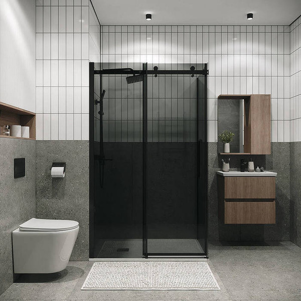 Изображение товара Душевой уголок Grossman Classic 100x90x195 / 120.K33.04.1090.21.10 (черный матовый/тонированно стекло)