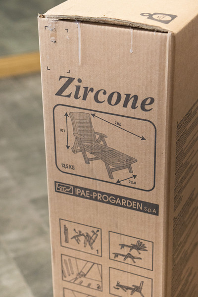 Изображение товара Складной шезлонг Ipae Progarden Zircone / ZIR18CА2 (антрацит)